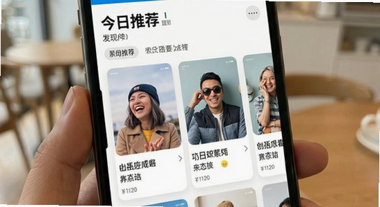 今日去发现app首页推荐界面展示