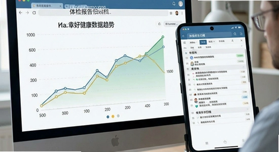 幸好健康数据趋势图与体检报告归档界面