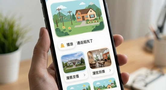 漫游社区应用主界面展示