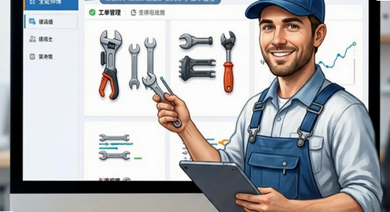 全能师傅维修案例库与工单管理界面
