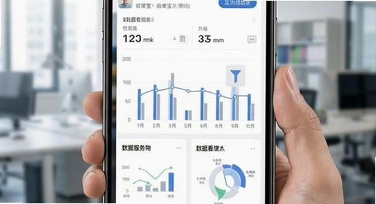 收单宝服务商版移动端数据看板界面