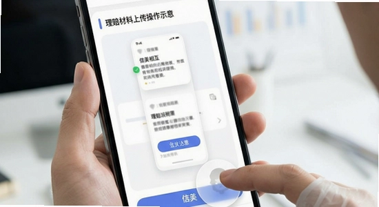 信美相互app理赔材料上传操作示意