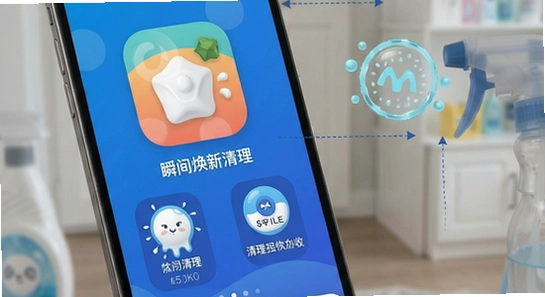 瞬间焕新清理app主界面功能展示图