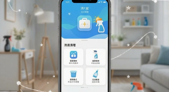 瞬间焕新清理app主界面功能展示图