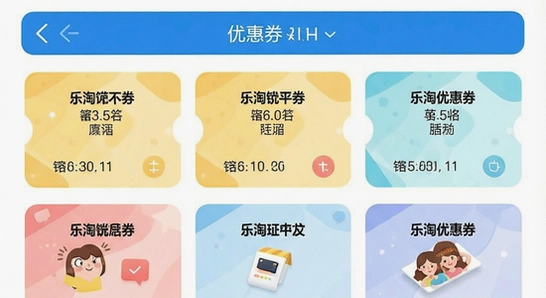 乐淘优惠券app主界面优惠券列表展示