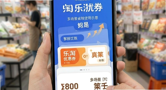 乐淘优惠券多场景省钱使用示意