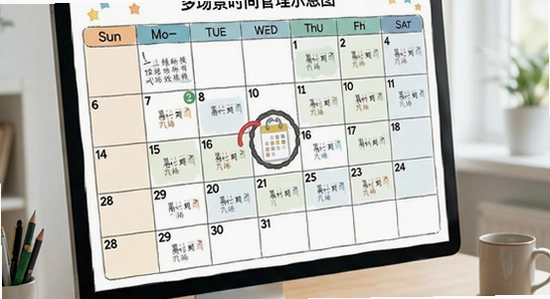 日程日历多场景时间管理示意图