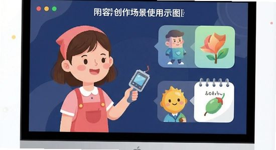 小采AI内容创作场景使用示意图