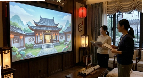 知音楼主题房间互动场景