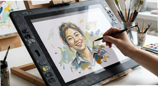 绘画板创作场景展示