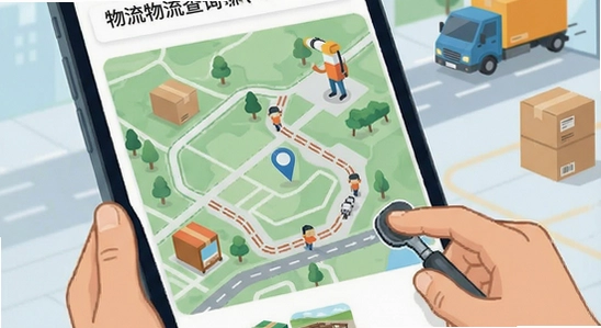 快递物流轨迹查询场景示意图