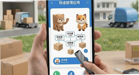 多场景快递管理应用示意图