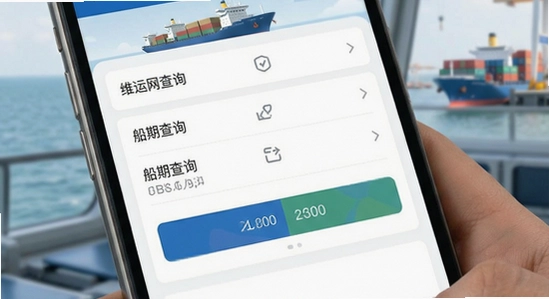 维运网APP船期查询界面展示