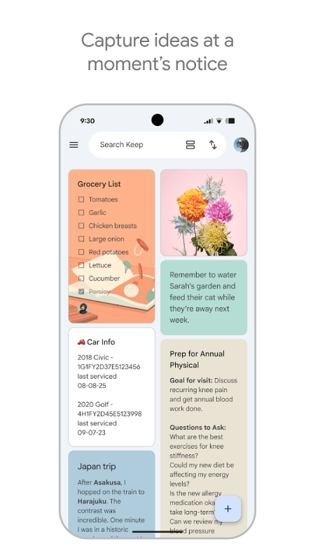 Google Keep�ϰ汾���ؽ�ͼ