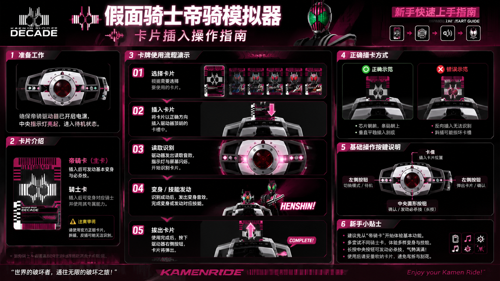 假面骑士帝骑模拟器怎么用卡片?卡牌插入操作详细指南,完整卡牌插入流程演示,新手快速上手指南