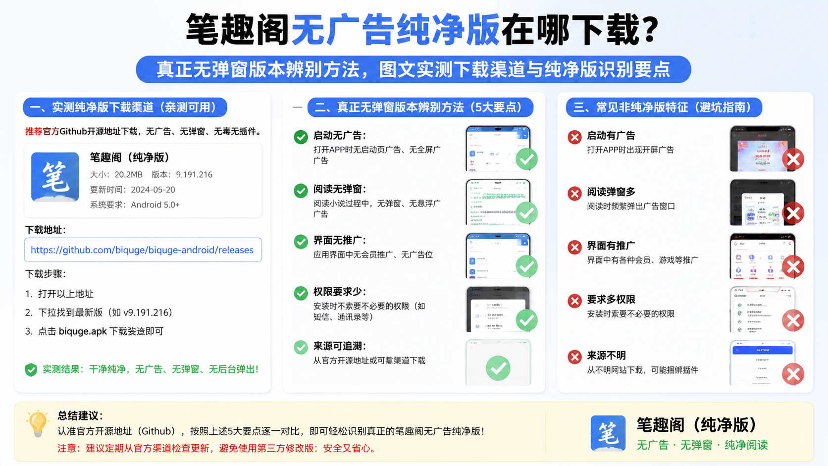 笔趣阁无广告纯净版在哪下载?真正无弹窗版本辨别方法,图文实测下载渠道与纯净版识别要点