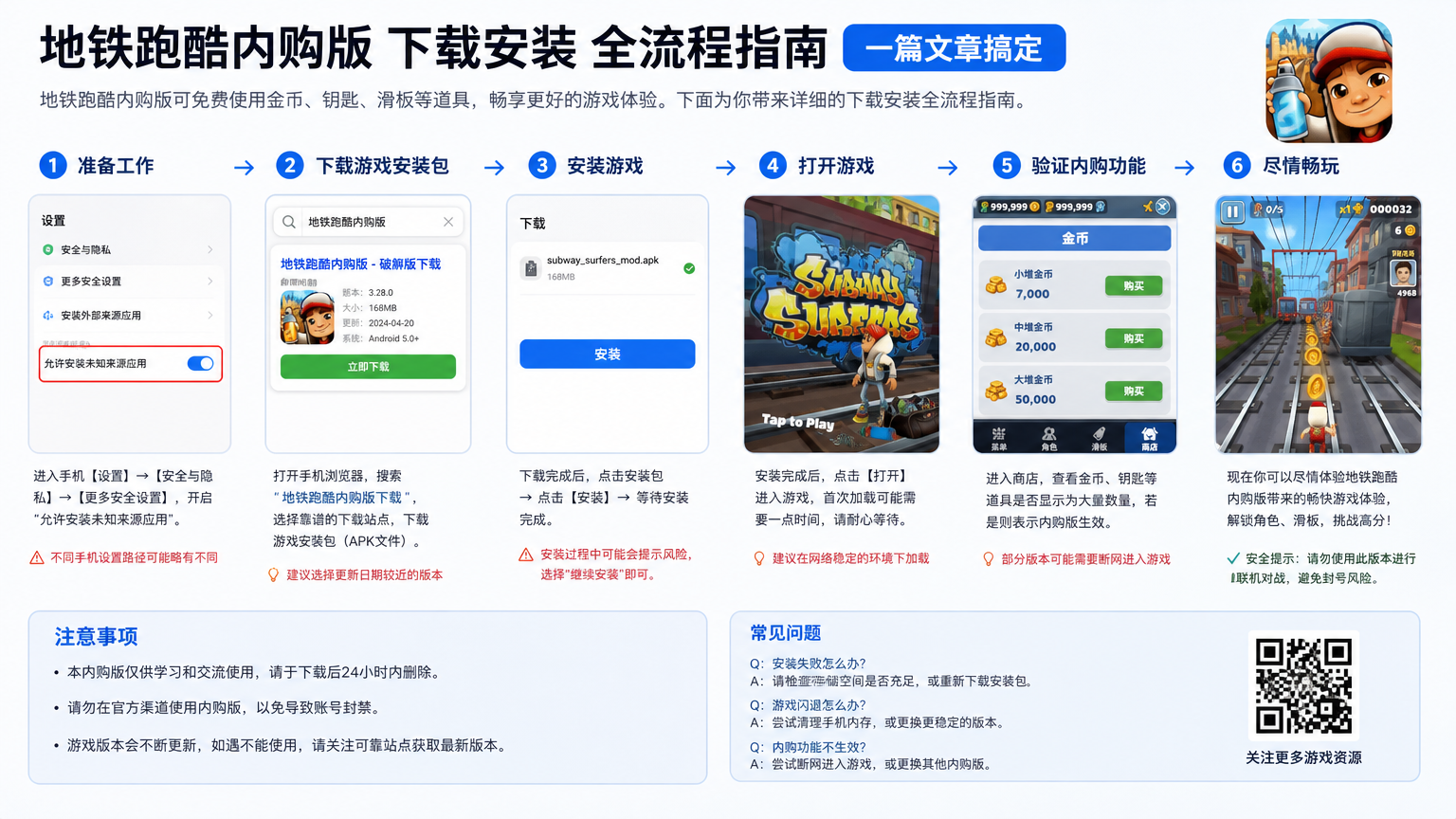 地铁跑酷内购版 下载安装 全流程指南 一篇文章搞定