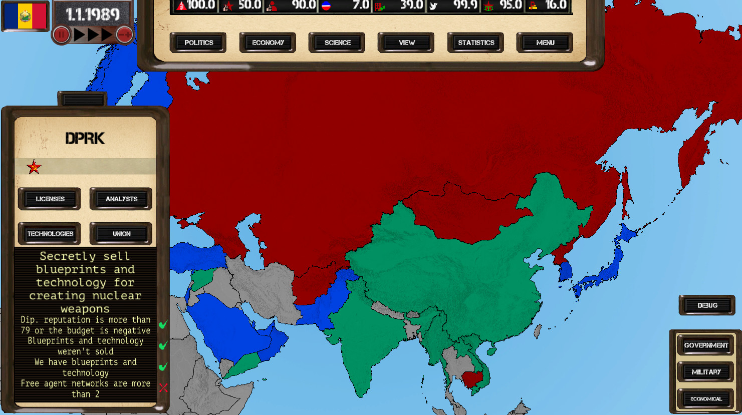柏林墙(The Berlin Wall) 策略模拟游戏界面截图