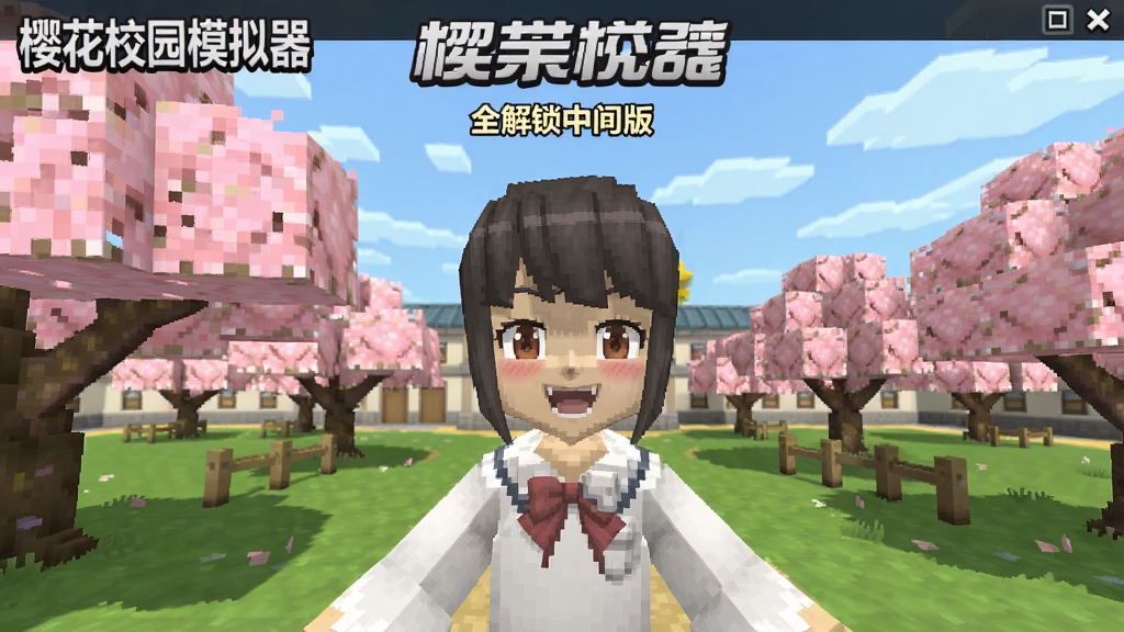 樱花校园模拟器全解锁中文版 游戏主界面截图