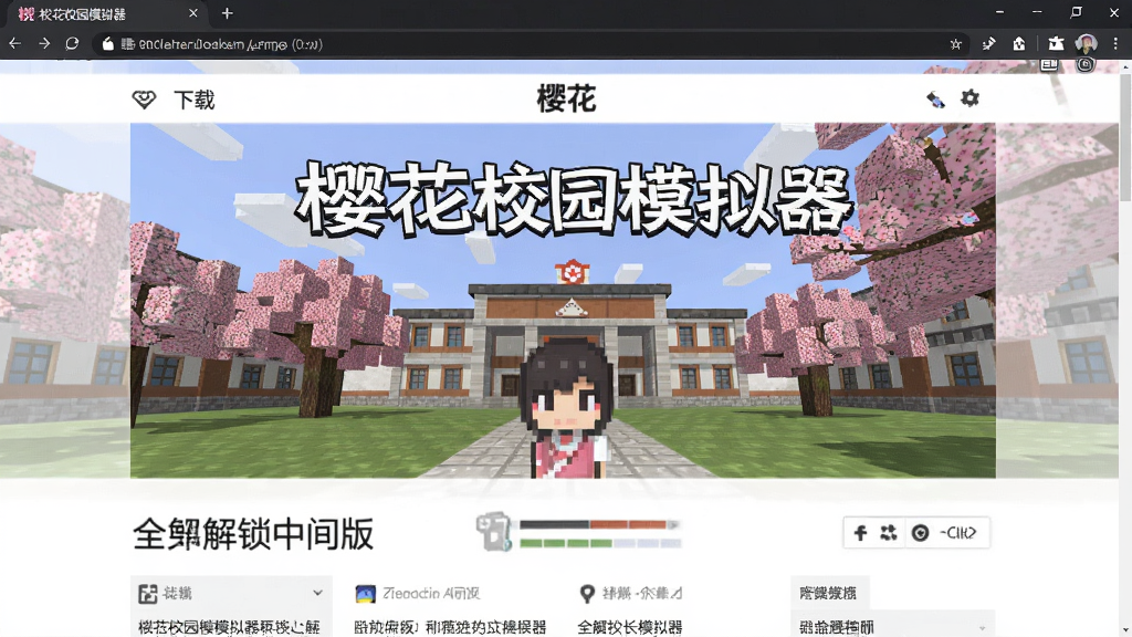 樱花校园模拟器全解锁中文版 下载页面截图