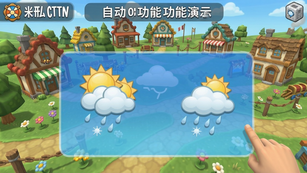 米加小镇世界最新版无广告 自定义天气功能演示