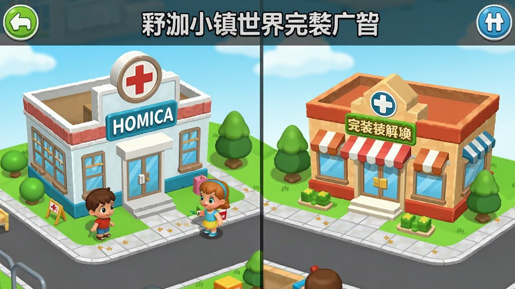 米加小镇世界完整版无广告安装后场景展示,医院学校商场全解锁,儿童益智模拟游戏