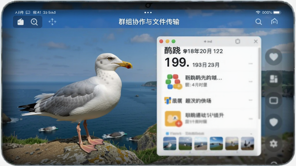 海鸥聊天 群组协作与文件传输功能截图