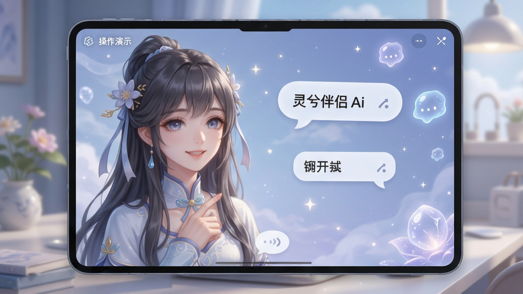 灵兮伴侣Ai聊天 对话界面 操作演示