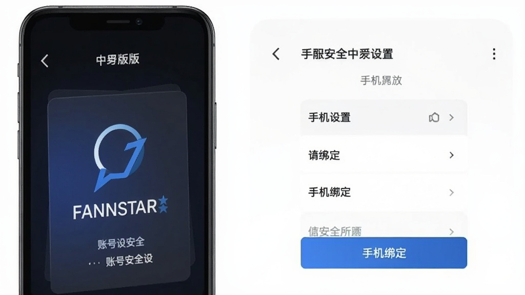 FANNSTAR中文版 账号安全 设置 手机绑定