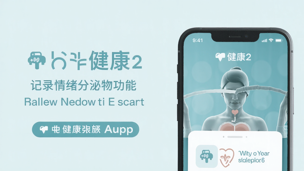 health2健康app记录情绪分泌物功能 健康管理 浅色背景 宣传图