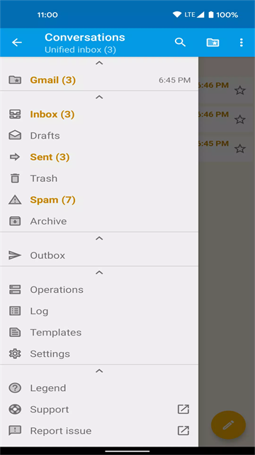 FairEmail����app���°����ؽ�ͼ