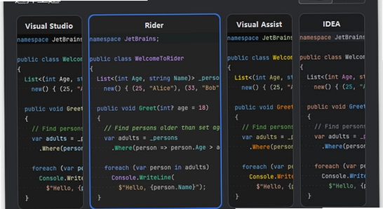 JetBrains Rider 2025������Ѱ����༭Ч����������ͼ
