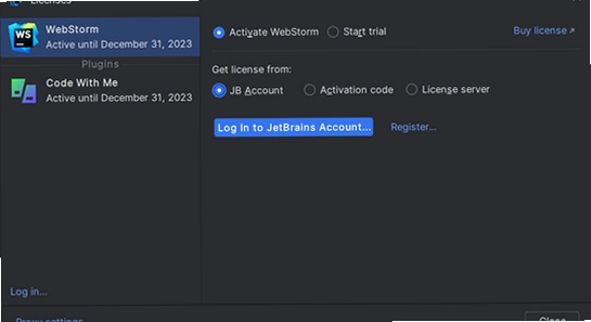 JetBrains WebStorm 2023���ü���� �������ý���