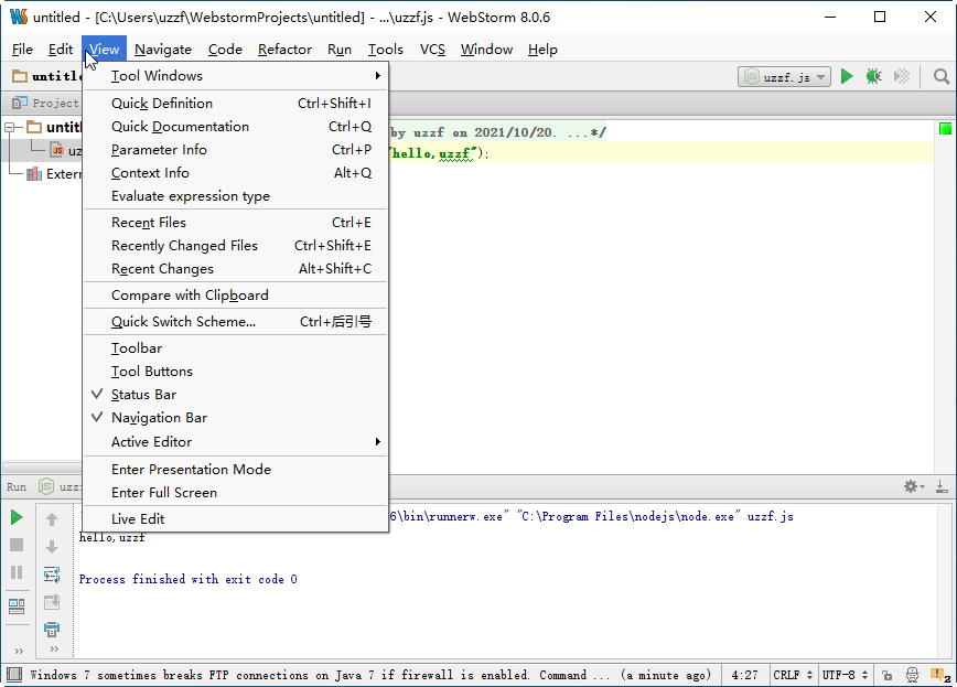JetBrains WebStorm���԰����ؽ�ͼ