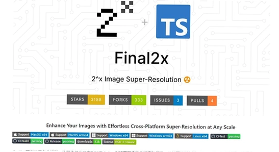 final2X�ٷ�����(ͼƬ�Ŵ󹤾�)ʹ�ý̳̲���ͼ��չʾ����ͼƬ�����ò����Ĺ���