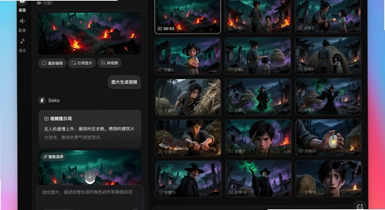 黄豆魔改ai短剧使用界面,黄豆魔改ai短剧模板展示图,高清无水印