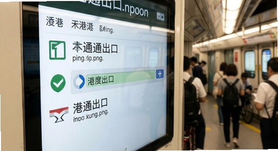 港铁通出口导航实景图.png