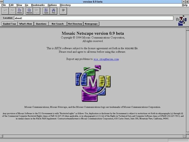 Netscape Navigator�ٷ������ؽ�ͼ