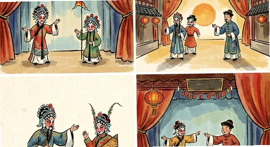 戏曲荟萃多场景应用插画.jpg