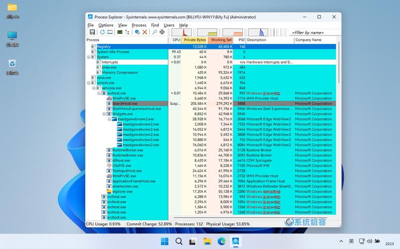 Process Explorer�ٷ������ؽ�ͼ