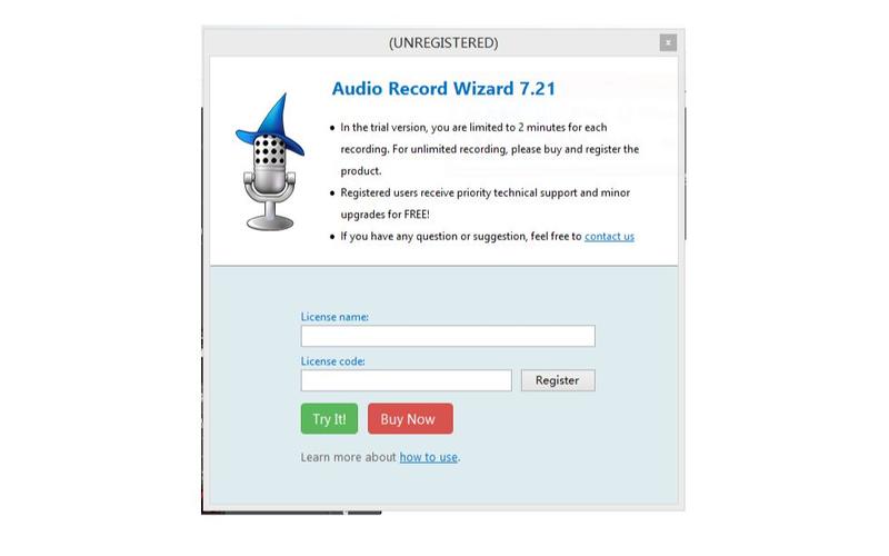 Audio Record Wizard���԰����ؽ�ͼ