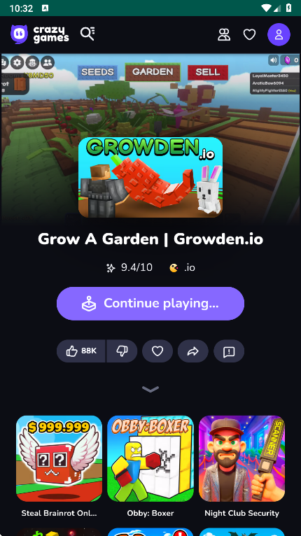 CrazyGames����С��Ϸapp�������°�����v1.1 ��׿��