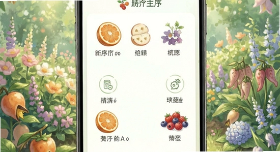 果物时序清新花园主界面截图