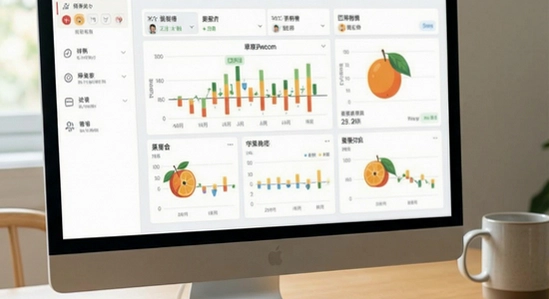 果物时序专注统计报表界面