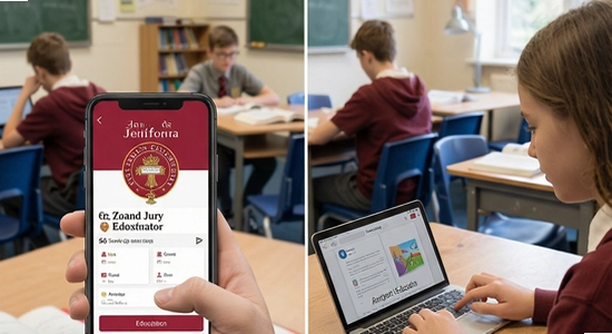 670*360 学生使用剑津教育app在不同场景下学习