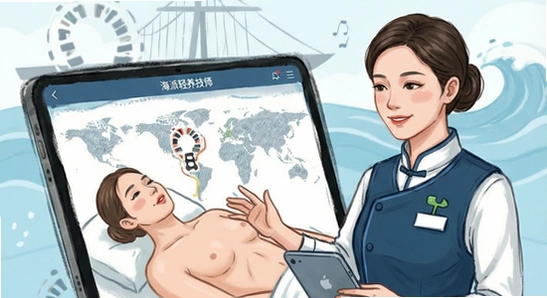 海派轻养技师端订单同步设置示意图