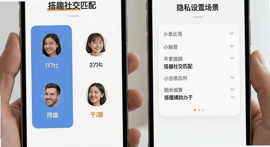 搭趣社交匹配与隐私设置场景