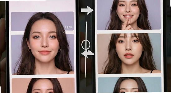 美片P图秀滤镜与美颜效果对比展示图