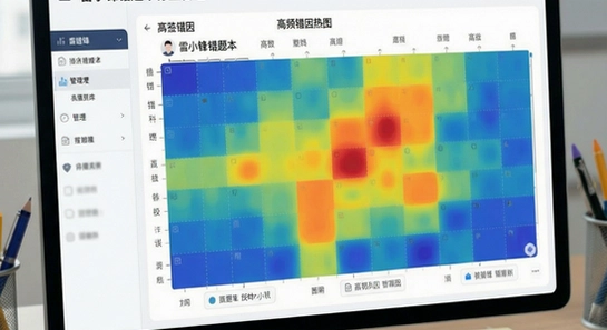 雷小锋错题本标签管理与高频错因热力图界面