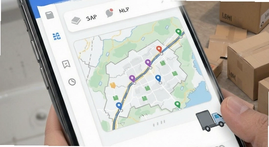 发货帮app抢单与路线规划场景图